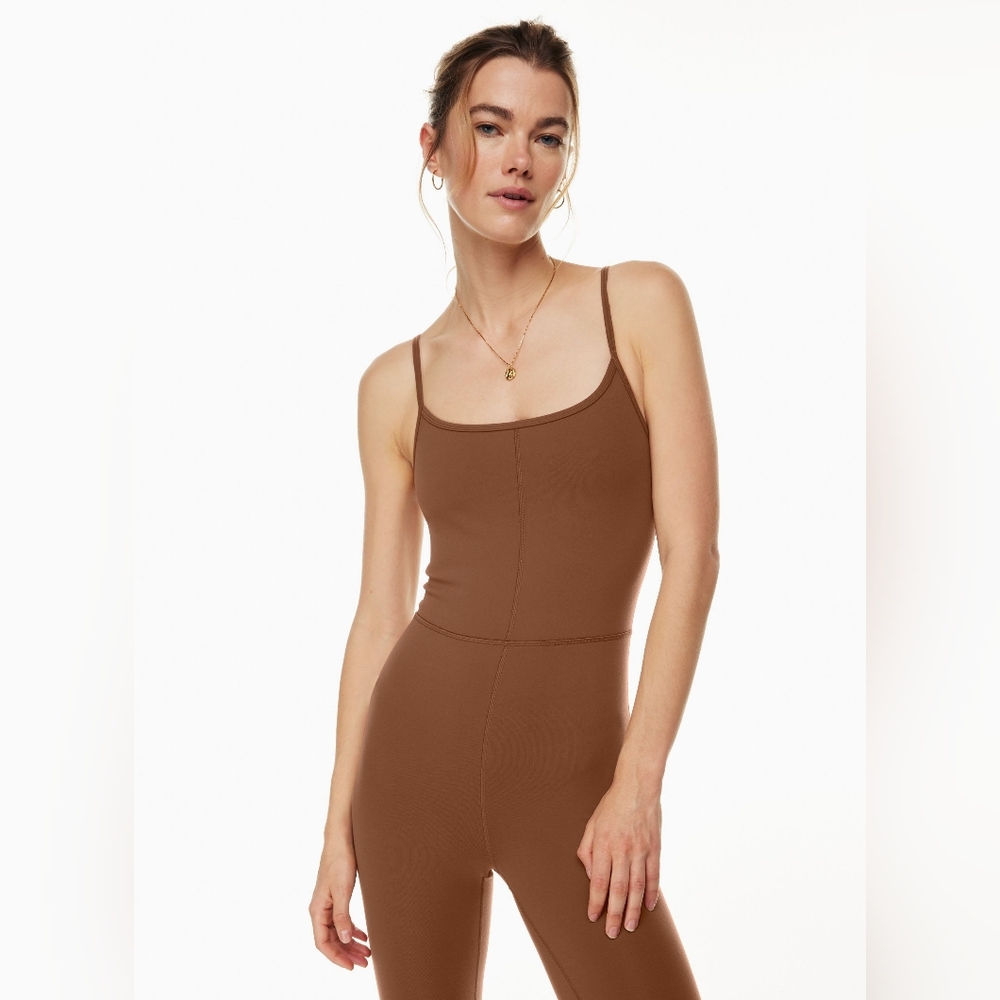 aritzia x Wilfred cognac romper
